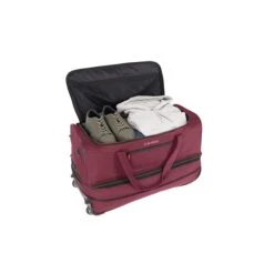 Travelite Basics Wheeled Duffle 70 Expandable Dark Red -Mode Tassen Verkoopwinkel image 1434