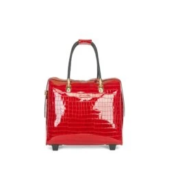 Olivia Lauren Alice Business Trolley Croco Rood -Mode Tassen Verkoopwinkel image 1894