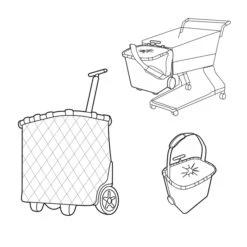 Reisenthel Shopping Carrycruiser Rhombus Midnight Gold -Mode Tassen Verkoopwinkel image 2147