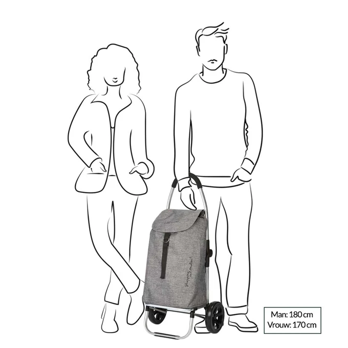 Playmarket Go Two Compact Boodschappentrolley grey Playmarket Go Two Compact Boodschappentrolley Grey -Mode Tassen Verkoopwinkel image 2212