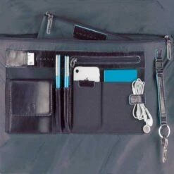 Piquadro Blue Square Organized Laptop & IPad Case Night Blue -Mode Tassen Verkoopwinkel image 3661