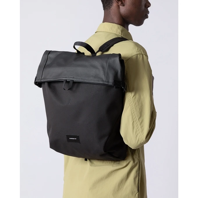 Sandqvist Alfred Backpack black with black webbing Sandqvist Alfred Backpack Black With Black Webbing -Mode Tassen Verkoopwinkel image 3814