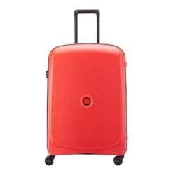 Delsey Belmont Plus 4 Wheel Trolley 71 Faded Red