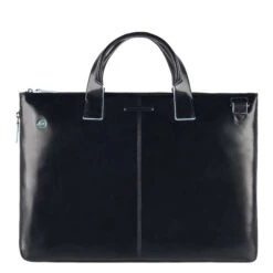 Piquadro Blue Square Expandable Slim Computer Bag 15.6" Night Blue