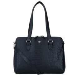 FMME. Charlotte 13.3 Workingbag 3 Pockets Croco Black