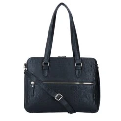 FMME. Charlotte 13.3 Workingbag 3 Pockets Croco Black -Mode Tassen Verkoopwinkel image 4510