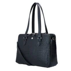 FMME. Charlotte 13.3 Workingbag 3 Pockets Croco Black -Mode Tassen Verkoopwinkel image 4511