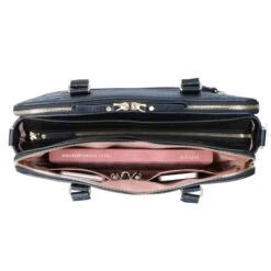 FMME. Charlotte 13.3 Workingbag 3 Pockets Croco Black -Mode Tassen Verkoopwinkel image 4515