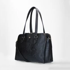 FMME. Charlotte 13.3 Workingbag 3 Pockets Croco Black -Mode Tassen Verkoopwinkel image 4518