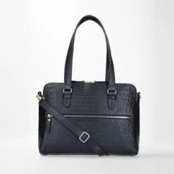 FMME. Charlotte 13.3 Workingbag 3 Pockets Croco Black -Mode Tassen Verkoopwinkel image 4519