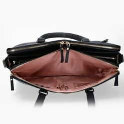 FMME. Charlotte 13.3 Workingbag 3 Pockets Croco Black -Mode Tassen Verkoopwinkel image 4522