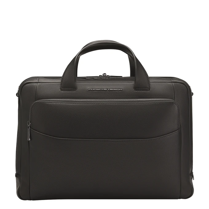 Porsche Design Roadster Leather Briefcase M black Porsche Design Roadster Leather Briefcase M Black -Mode Tassen Verkoopwinkel image 4607