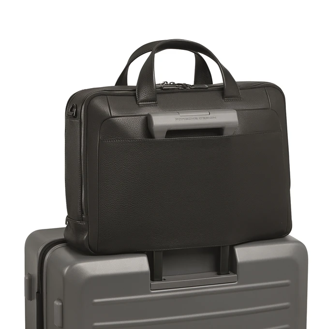 Porsche Design Roadster Leather Briefcase M black Porsche Design Roadster Leather Briefcase M Black -Mode Tassen Verkoopwinkel image 4617