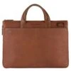 Piquadro Black Square Small Expandable Computer Bag 15.6" Tobacco -Mode Tassen Verkoopwinkel image 4632