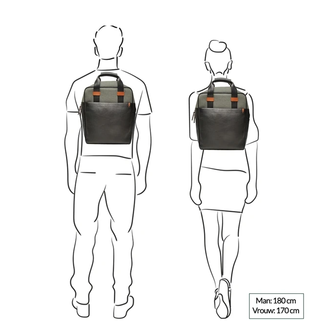 Berba Barbarossa Olly Backpack 15,6" black-olive Berba Barbarossa Olly Backpack 15,6" Black-olive -Mode Tassen Verkoopwinkel image 4696