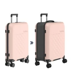 Rollink Vega 360 Opvouwbare Medium Koffer 4w Rose Smoke