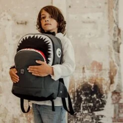 Pick & Pack Shark Shape Backpack L Anthracite -Mode Tassen Verkoopwinkel image 5341