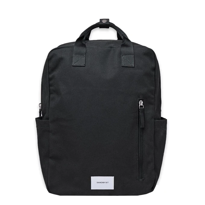 Sandqvist Knut Backpack black with black webbing Sandqvist Knut Backpack Black With Black Webbing -Mode Tassen Verkoopwinkel image 5985