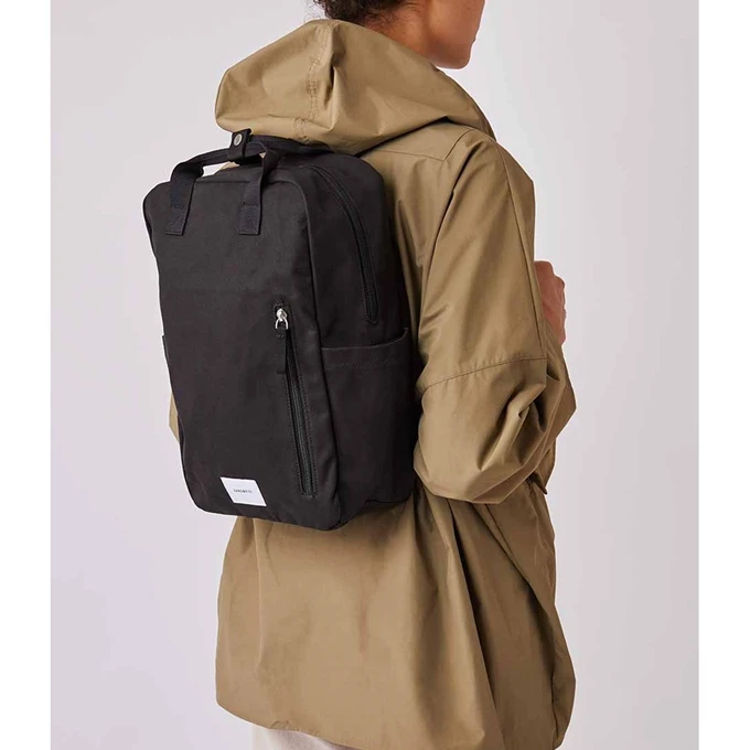 Sandqvist Knut Backpack black with black webbing Sandqvist Knut Backpack Black With Black Webbing -Mode Tassen Verkoopwinkel image 5986