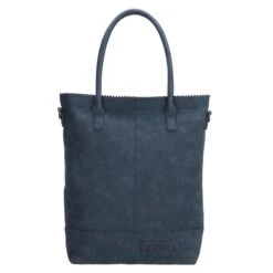 Zebra Trends Kartel Met Rits Shopper Jeansblauw -Mode Tassen Verkoopwinkel image 7360