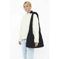 Lefrik Biwa Schoudertas Puffy Black -Mode Tassen Verkoopwinkel image 7389