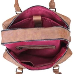 Wimona Luciana Dames Laptoptas Cognac -Mode Tassen Verkoopwinkel image 7419