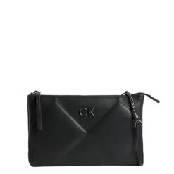 Calvin Klein Re-Lock Quilt Crossb Ck Black