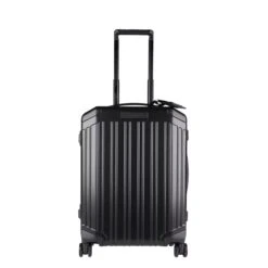 Piquadro Alu Slim 4 Wheel Cabin Trolley Black