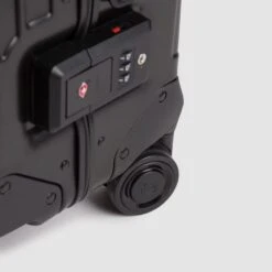 Piquadro Alu Slim 4 Wheel Cabin Trolley Black -Mode Tassen Verkoopwinkel image 775