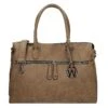 Wimona Fabiana Dames Laptoptas Taupe -Mode Tassen Verkoopwinkel image 8027