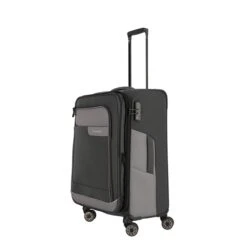 Travelite Viia 4 Wheel Trolley M Expandable Anthracite -Mode Tassen Verkoopwinkel image 816