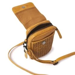 DR Amsterdam Tampa Braided Schoudertas Yellow -Mode Tassen Verkoopwinkel image 8498