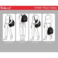 Babymel Robyn Convertible Backpack Navy Stripe -Mode Tassen Verkoopwinkel image 8739