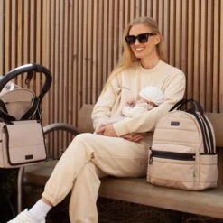 Babymel Stoller Bag Eco Quilt Fawn -Mode Tassen Verkoopwinkel image 8781