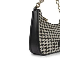 Inyati Dinah Tweed Crossbody Black/white -Mode Tassen Verkoopwinkel image 9005