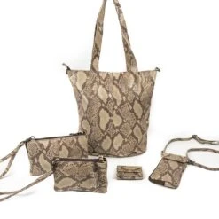 Bear Design Umi Schoudertas Snake Brown -Mode Tassen Verkoopwinkel image 9221